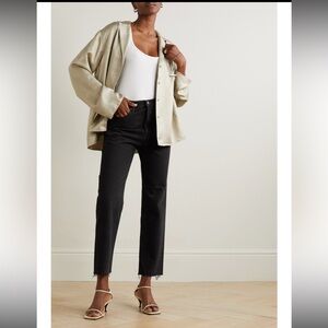 TOTÊME Classic Cut Cropped Straight-leg Jeans In Black - size 26